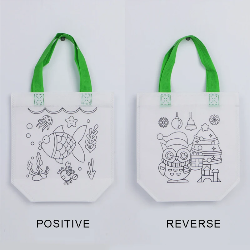 Saizhi DIY Рисование игрушки цветные граффити мешок ручной работы детей экологически чистый материал SZ3102 - Цвет: double side 5