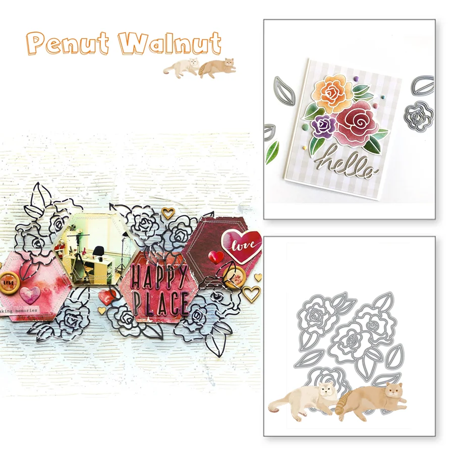 Цветущие цветы весенние металлические режущие штампы трафареты для