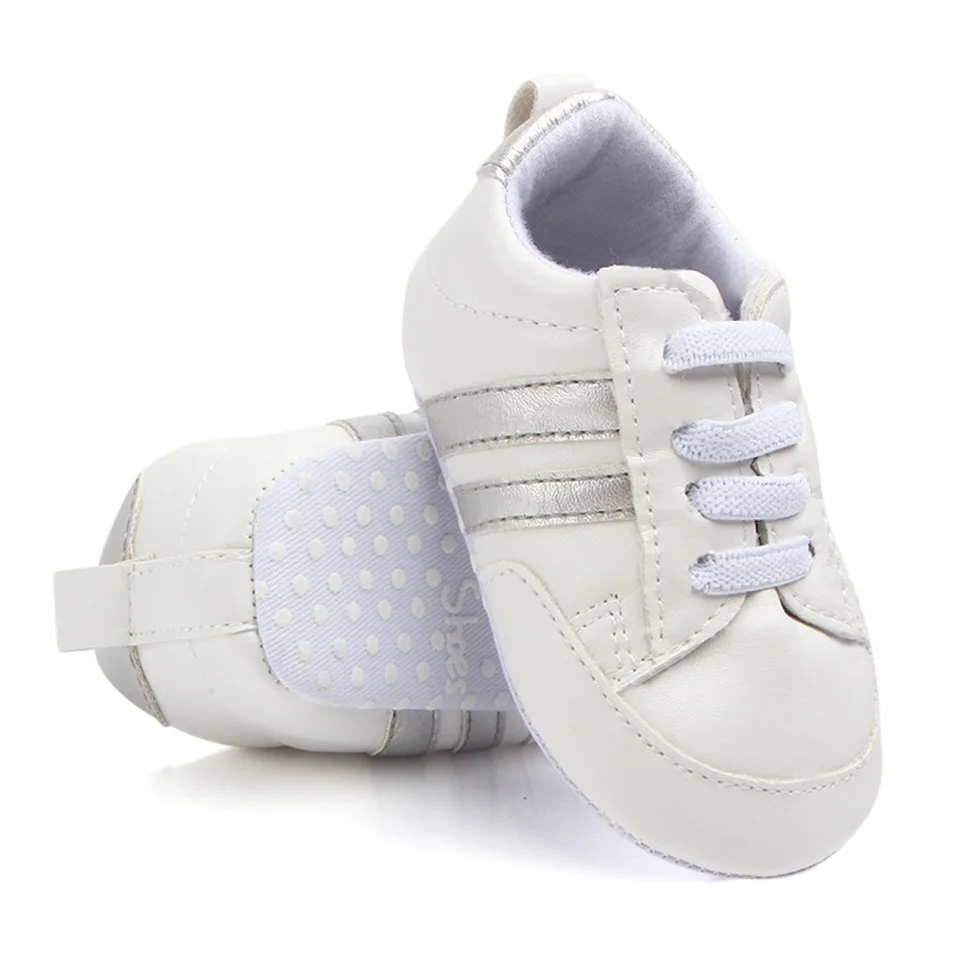 Туфли для новорожденных мальчиков и девочек с принтом мягкая Нескользящая