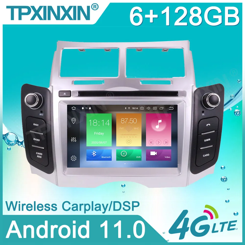 

128GB For Toyota Yaris 2005-2011 Car Stereo Multimedia Player Android GPS Navigation Auto Audio Radio Carplay Head Unit