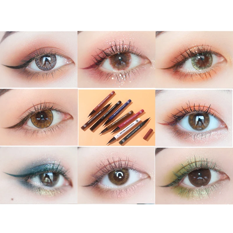 

Multicolor Eyeliner Pen Long-lasting Non-Smudge Waterproof Liquid Eyeliner Ultra-Fine Smooth Suitable For Beginner Makeup Tool
