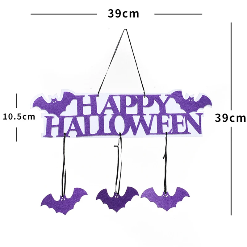 Подвесное украшение для Хэллоуина Нетканая подвеска в виде тыквы летучей мыши
