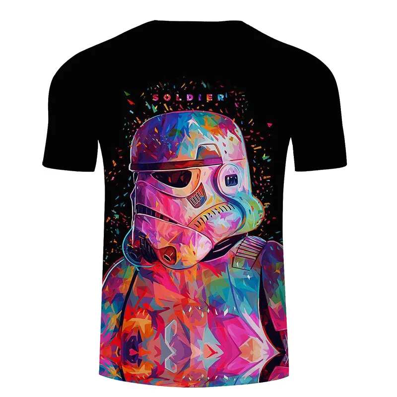 

Men's Dark warrior T Shirt Fashion Short Sleeve Casual Tops Tee Mask hero 3D Printing Tshirt Summer Style Harajuku T-shirt Men