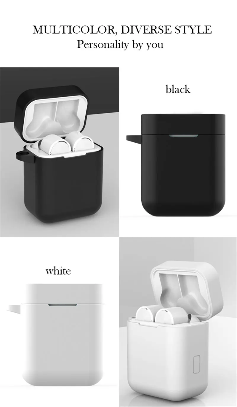 Силиконовый чехол для Xiaomi Airdots Pro, беспроводные наушники, защитный чехол, мягкий ТПУ чехол, Bluetooth, наушники с крючками, Противоударная коробка