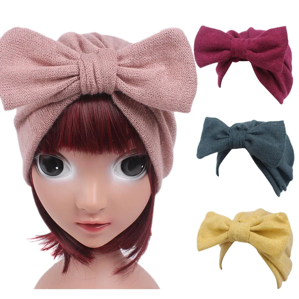 baby hat Warm Novelty Children Baby Girls Boho Hat Beanie Scarf Turban Head Wrap Cap Шапка детская newborn photography props |