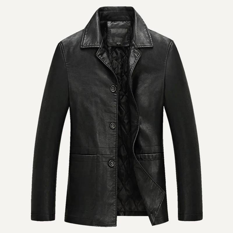 

Повседневные Модные мужские кожаные пальто размера плюс XXXXL Простые Модные мужские кожаные куртки мужские весенние пальто из искусственно...