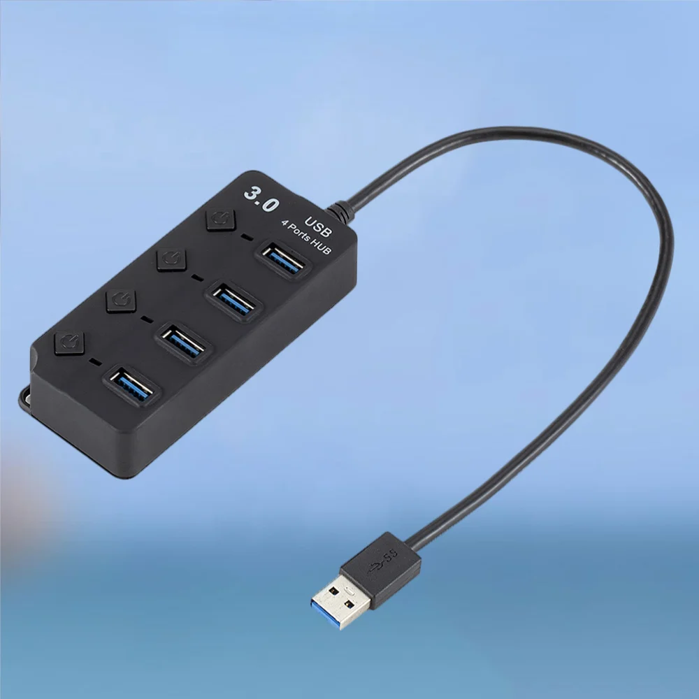 4 порта usb хаб независимый переключатель USB 3 0 делитель для компьютера ноутбука