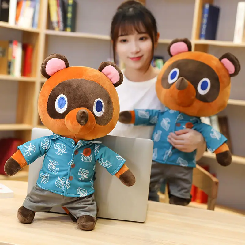 

Raccoon Animal Plush Stuffed Toy Crossing Cartoon Figure Cute Bear Plush Doll Soft Kids Toys Baby Birthday Christmas Gift