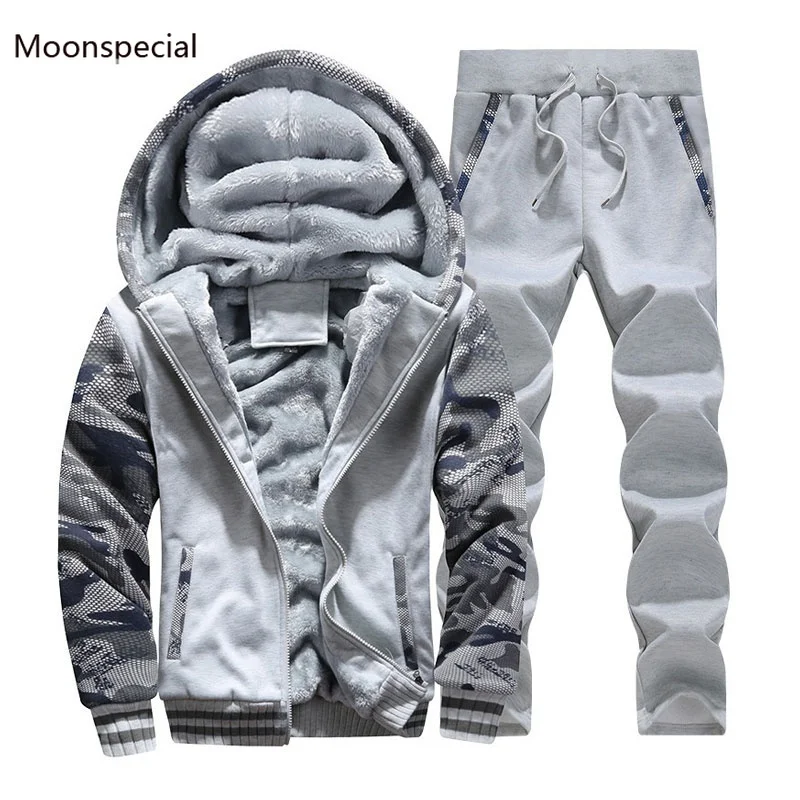 Winter Coat Men Casual Inner Fleece Thick Hooded Parka Men Clothing Brand Camouflage Windproof Warm Tracksuit Man Hoody Outwear