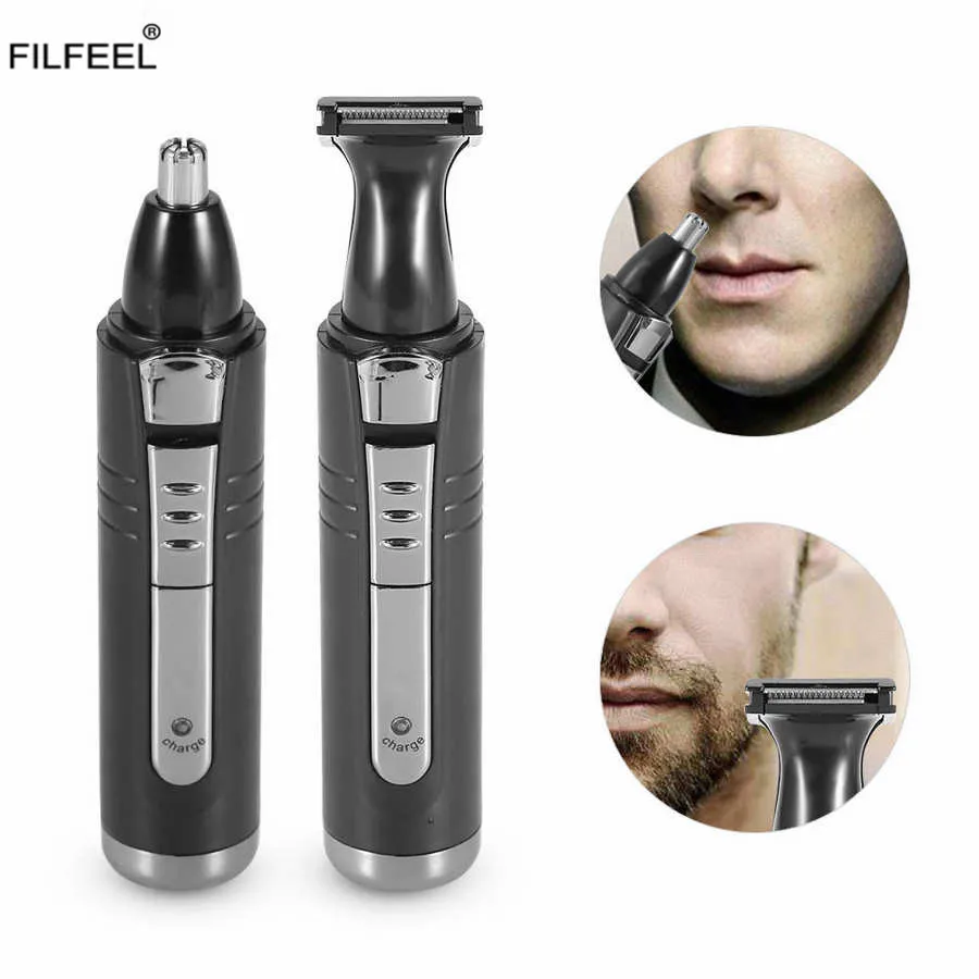 

4 in 1 Professional Electric Rechargeable Nose and Ear Hair Trimmer Shaver Temple Cut For Men Personal Care Tools