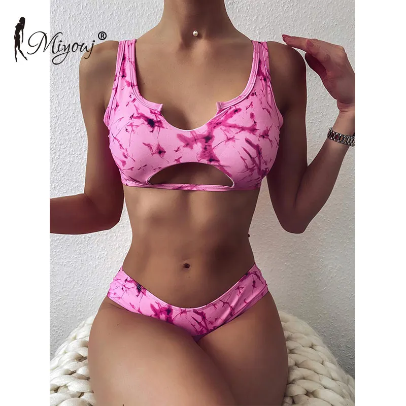 Ажурные бикини Miyouj женские купальники с V образным вырезом женский купальник