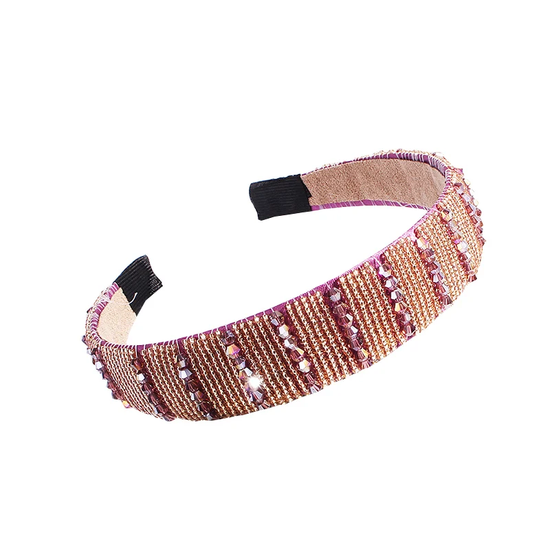 Ободок для волос женский со стразами ободок с блестящими бусинами аксессуары 2020|
