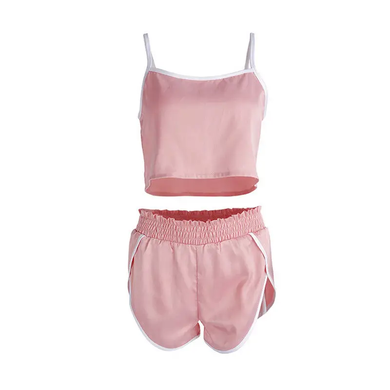 hirigin Women Summer Sexy Two Piece Set Crop Top and Casual Outfit Shorts Sport Suit Tracksuit Clothes |