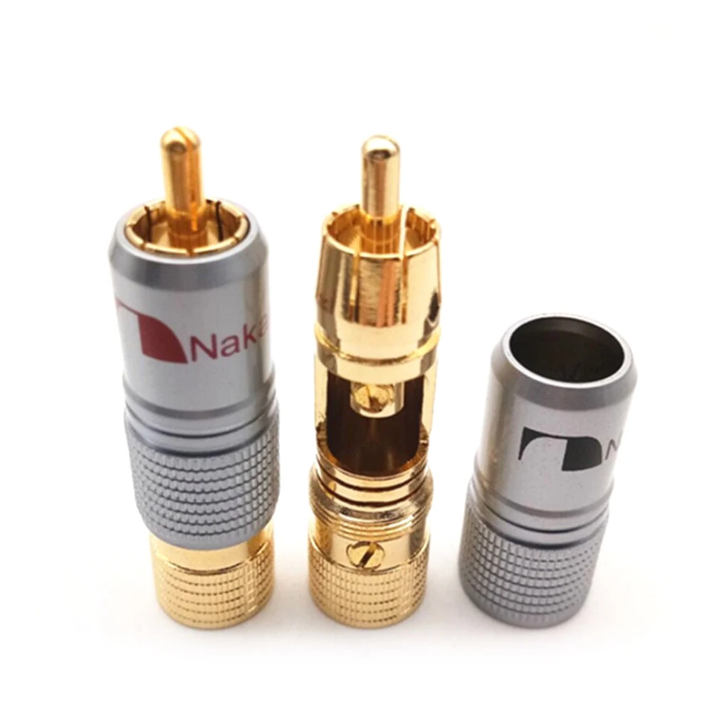 4 шт. позолоченные штекеры 10 мм
