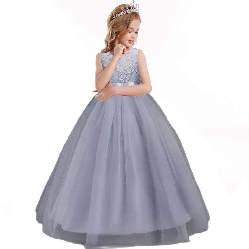 2020 Summer Kids Girls Embroidery Tutu Princess Dress For Wedding Party Dresses Children Clothing 5 6 7 8 9 10 11 12 Year | Детская