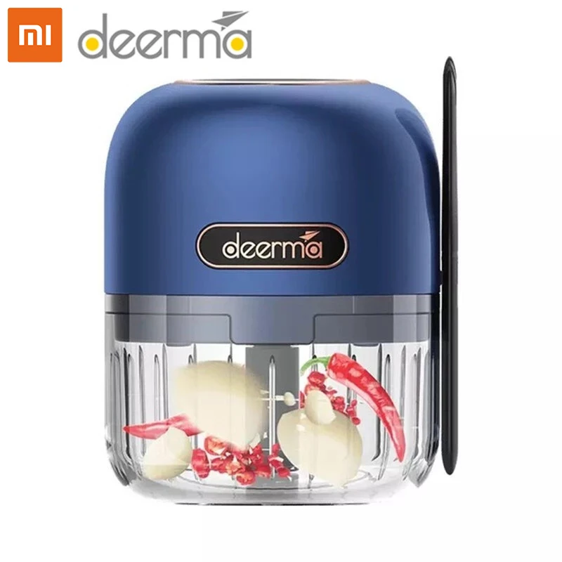 

New Deerma Electric Grinder Mini Household Garlic Mashed Ginger Paste Pepper Peanut Minced Meat Wireless Portable Food Processor