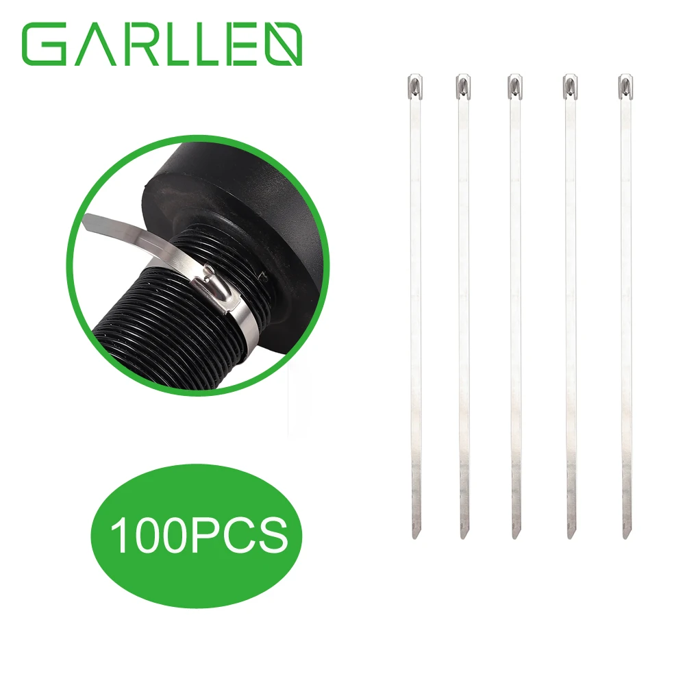

GARLLEN 100 ПК Нержавеющая сталь 150/200/300/400 мм Морской сорт мульти-Применение блокировки Кабельные стяжки для авто Запчасти дома Инструменты для ремонта компьютеров