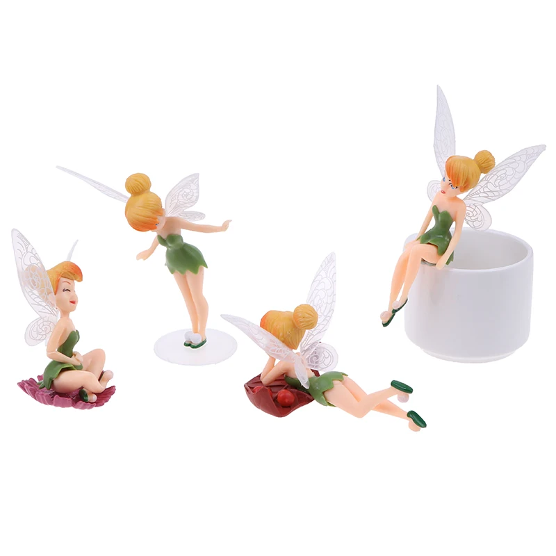 

2/4pcs beautiful Flower Pixie Fairy Miniature Figurine Dollhouse Garden DIY Ornament Decoration Crafts Figurines Micro Landscape