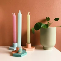 concrete tealight holder molds rod wax candle holder concrete molds silicone candlestick molds cement plaster holder tray molds