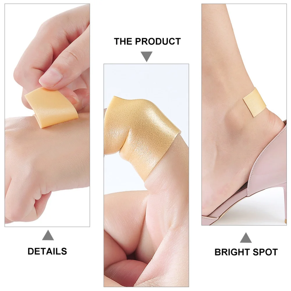 

1 Set 4 Rolls Anti-skid Wear-resistant Heel Liner Heel Sticker for Girls (Khaki)