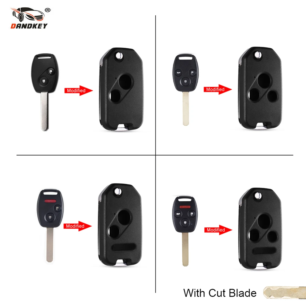 DANDKEY cut Blade 2/3/4/5 кнопки Складная откидная оболочка ключа дистанционного