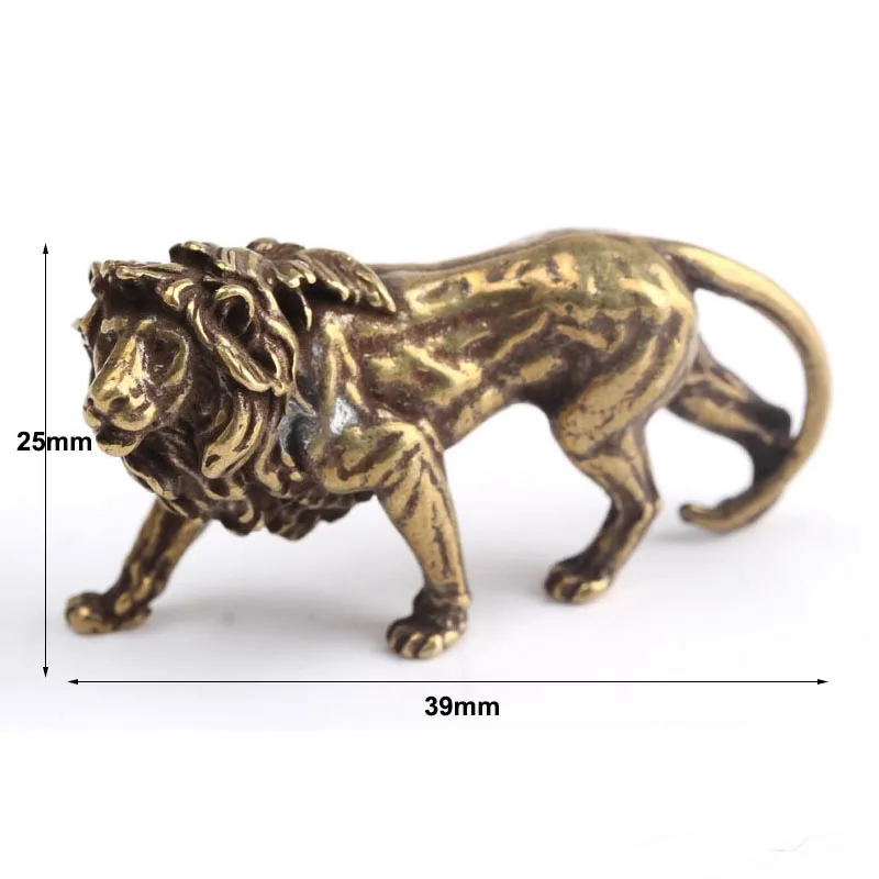 

Accessories Lion ornament Statue Sculpture Copper Miniatures Figurines Craft