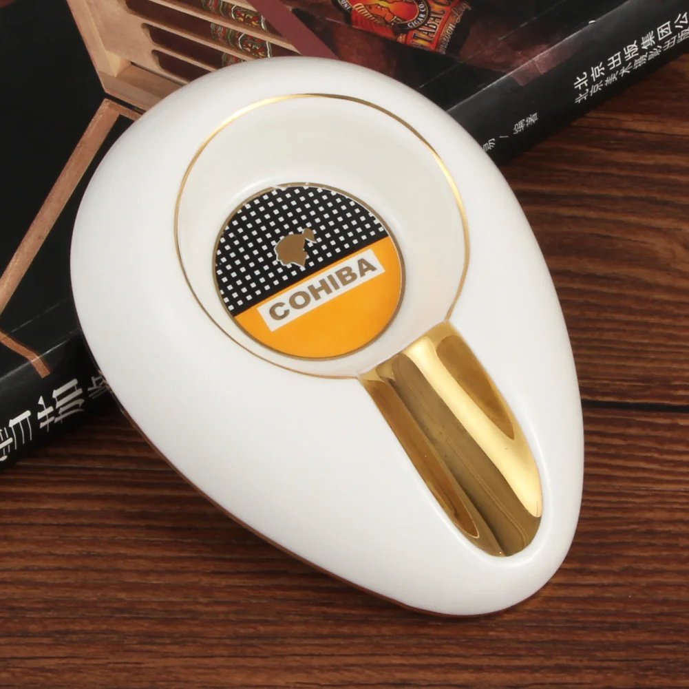 COHIBA портативная керамическая пепельница для сигар пепельницы дома автомобиля