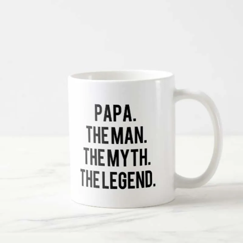 Забавная кружка Papa the Man Myth Legend чайная чашка милые забавные кружки чашки для