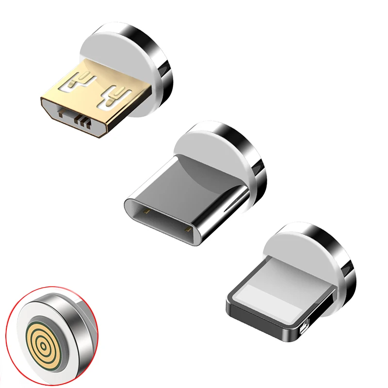 Магнитный кабель 12 го поколения Круглый адаптер для быстрой зарядки наконечники