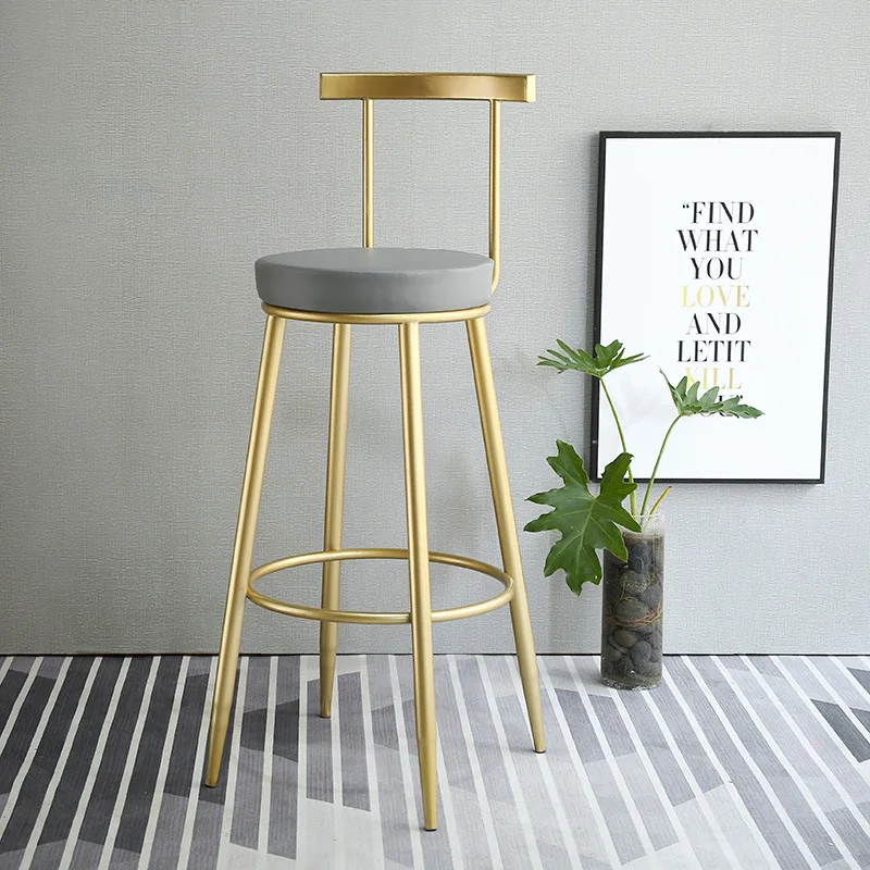 

Modern minimalist bar stools home living room dining table bar stool bar front desk long table leisure back high chair