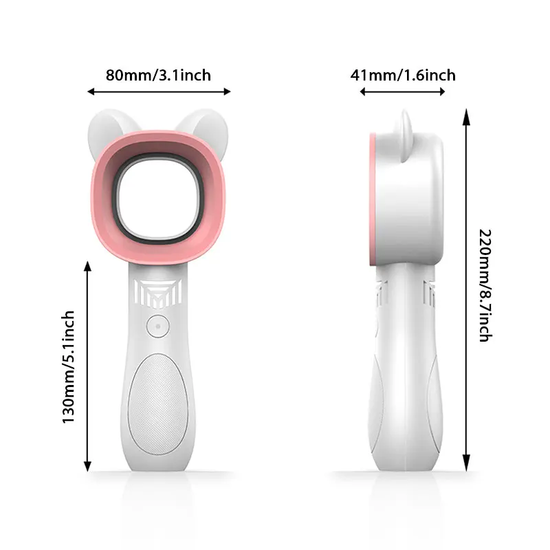 

USB 360 Portable Bladeless Fan Handheld Mini Cooler No Leaf Handy Fan New