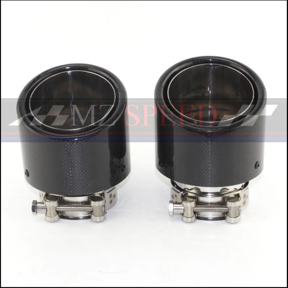 1 шт. длинный глянцевый глушитель 120 мм из углеродного волокна и нержавеющей стали