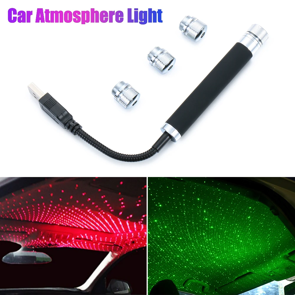 USB автомобильный светильник на крышу Звезда Ночной Светильник Gypsophila окружающий