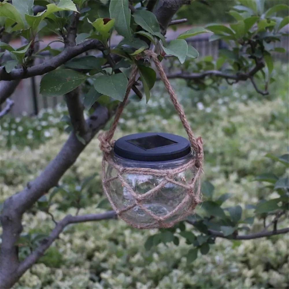 Уличные садовые фонари на солнечной батарее стеклянная банка светодиодная лампа