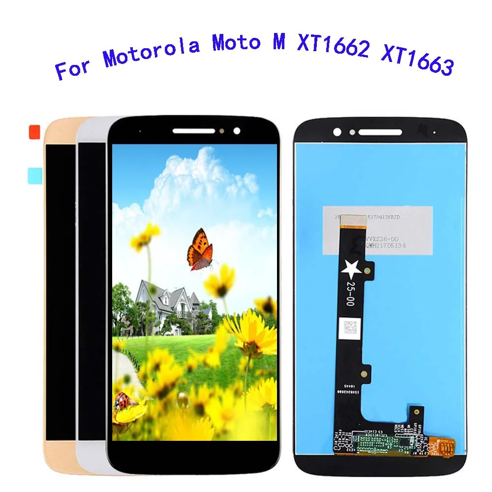 100% протестированный 5 дюймов AAA качественный ЖК дисплей для Motorola Moto M XT1662 XT1663 с