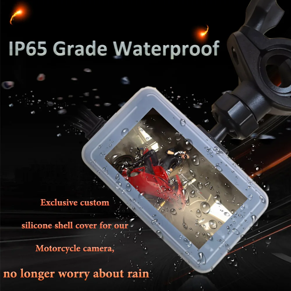 Мотоцикл Камера DVR мотор Dash Cam Специальная двойная Трек переднего и заднего Видео