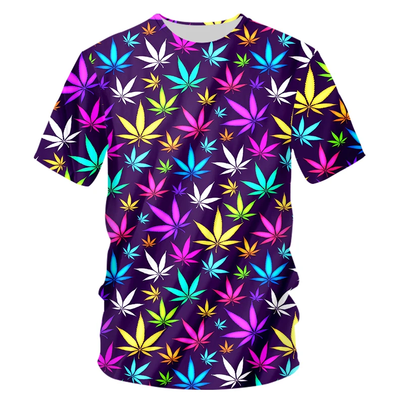 

Men's T-shirt with clover print, men's T-shirt with green leaves, sexy 3d printing, unisex T-shirt