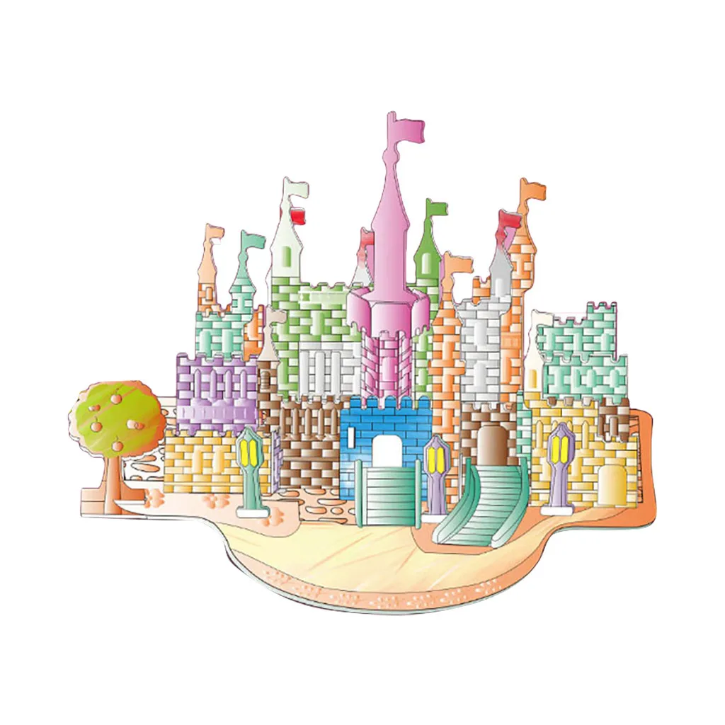 3D пазл для рисования сделай сам модель замка граффити ремесло развивающая игра