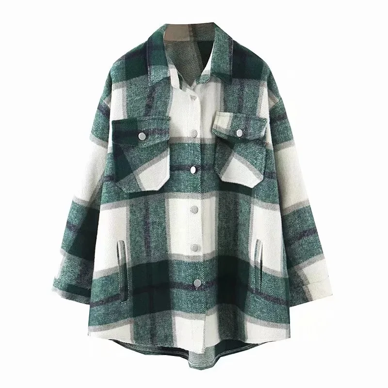 

2021 spring new European and American fashion women's wear Languid style shirt jacket