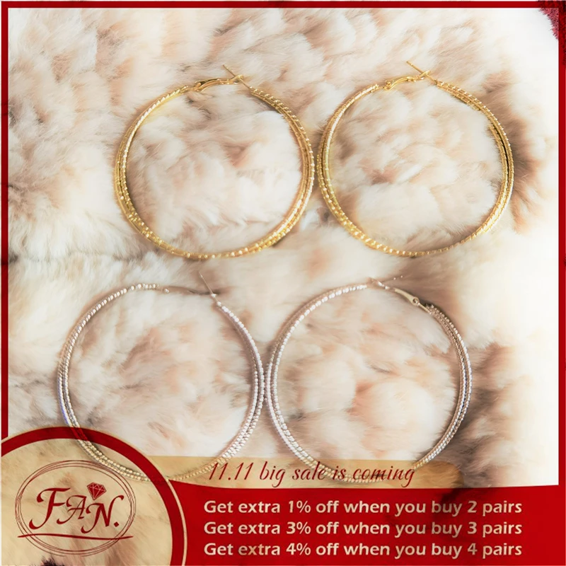 

Новинка 2021, классическое повседневное ношение, золотистое и серебристое металлическое двойное кольцо, стильные индивидуальные универсаль...