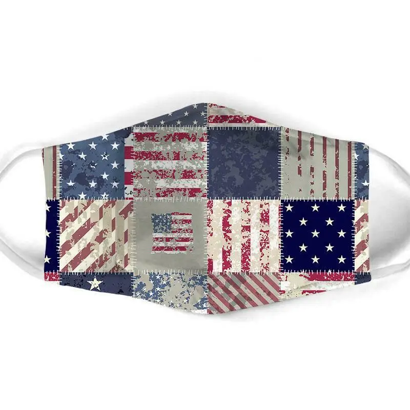 

American Flag Beautiful Halloween Christmas Face Mask Washable Reusable