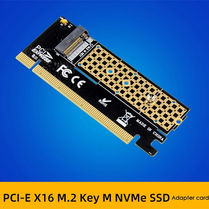 

PCI Express Expansion Card PCI-E to M.2 Controller PCIe X16 To M.2 NVME Hard Disk Adapter Add On Cards For 2230-2280 SSD