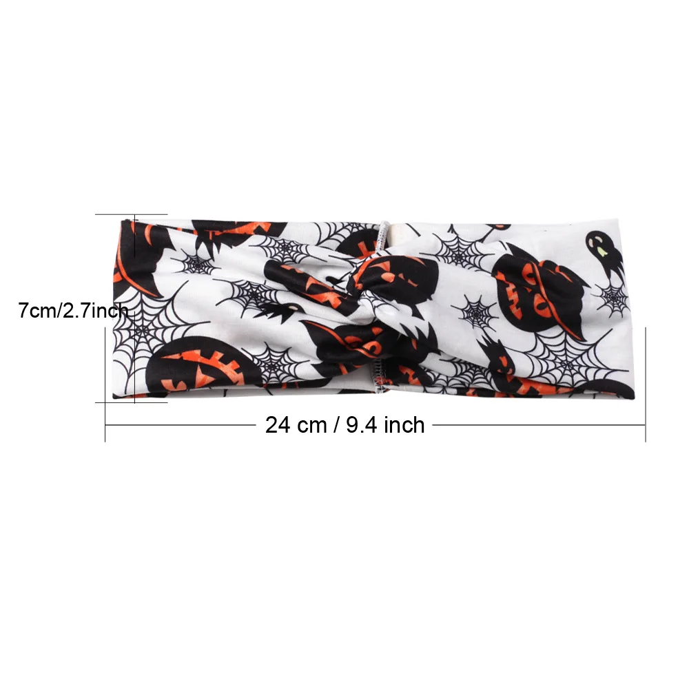 Повязка на голову для Хэллоуина повязка с пауком тыквой черепом широкий