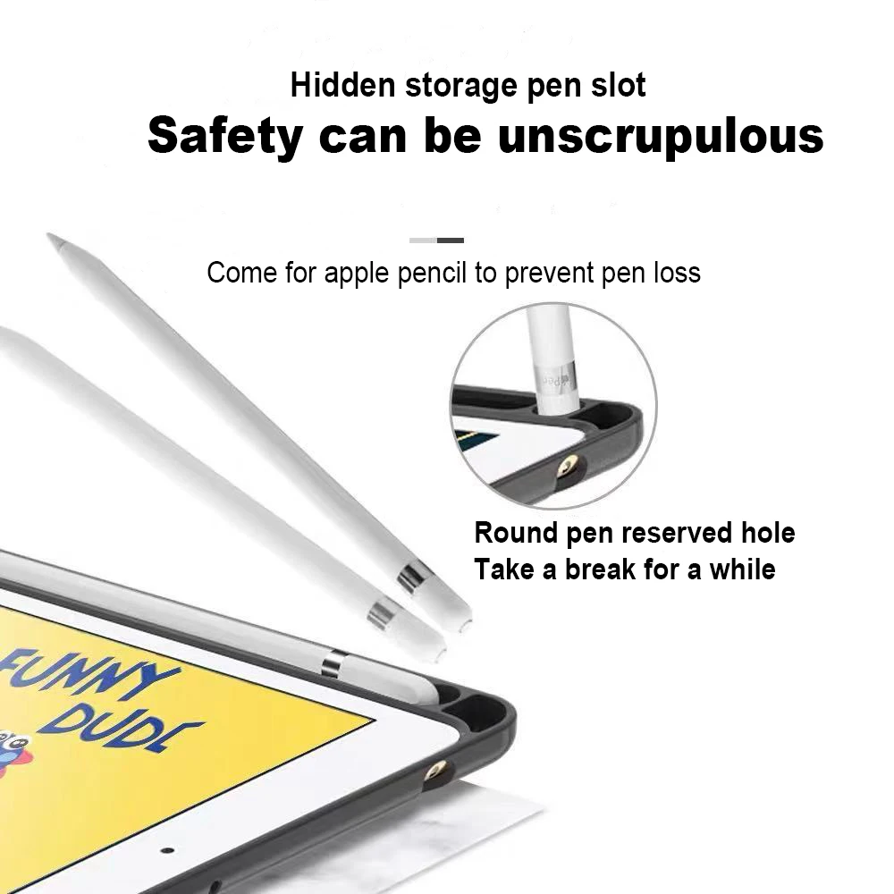 Чехол для планшета с поддоном ручки iPad 7th Gen 10 2 5/6th Air 1/2 3 Pro 5 Mini 4/5 умный чехол|Чехлы