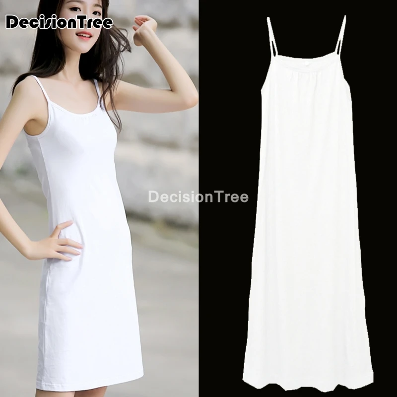 

2022 women's sexy slips solid sleeveless bandage bodycon evening party dress black white full slips ladies intimates slips
