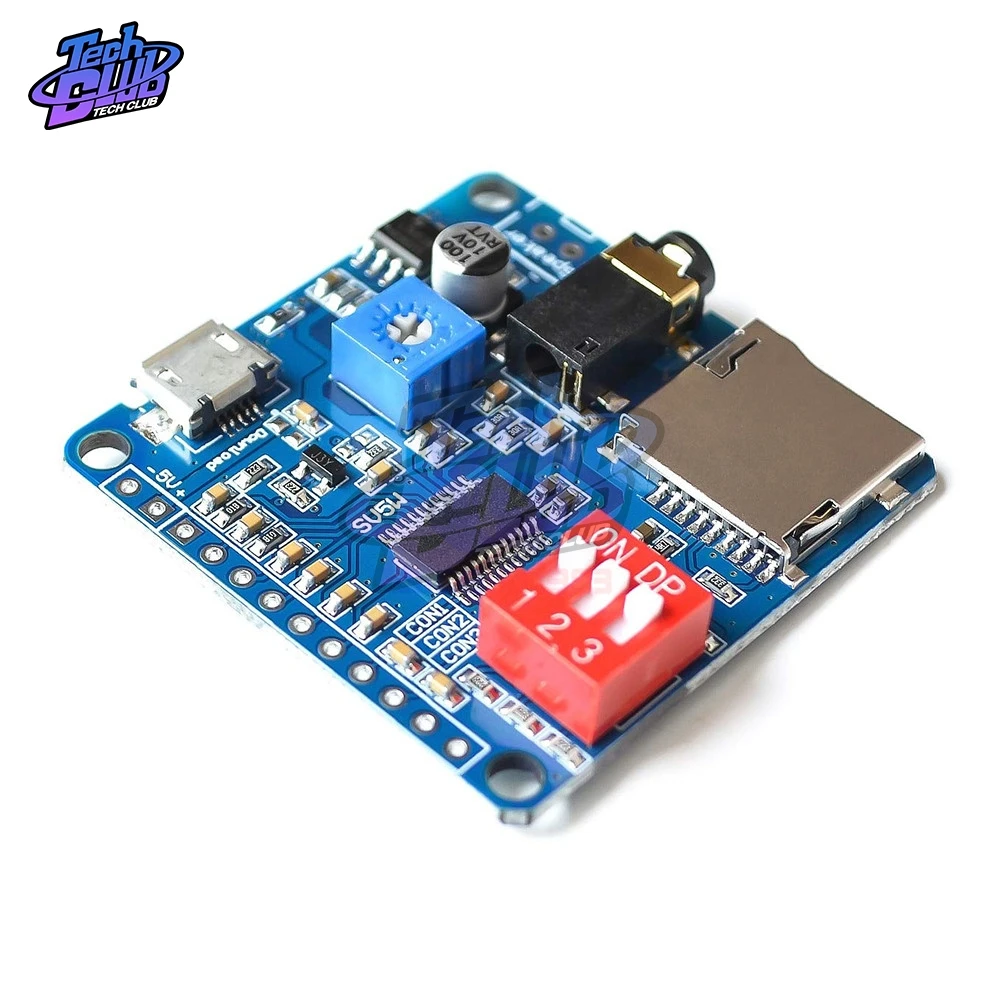 Для Arduino 5 Вт модуль усилителя воспроизведения голоса MP3 музыкальный плеер SD/TF