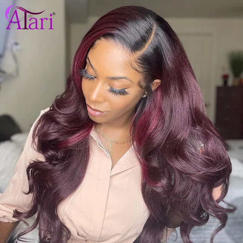 Парик Омбре 30 99J из цветных человеческих волос для женщин бразильские волнистые