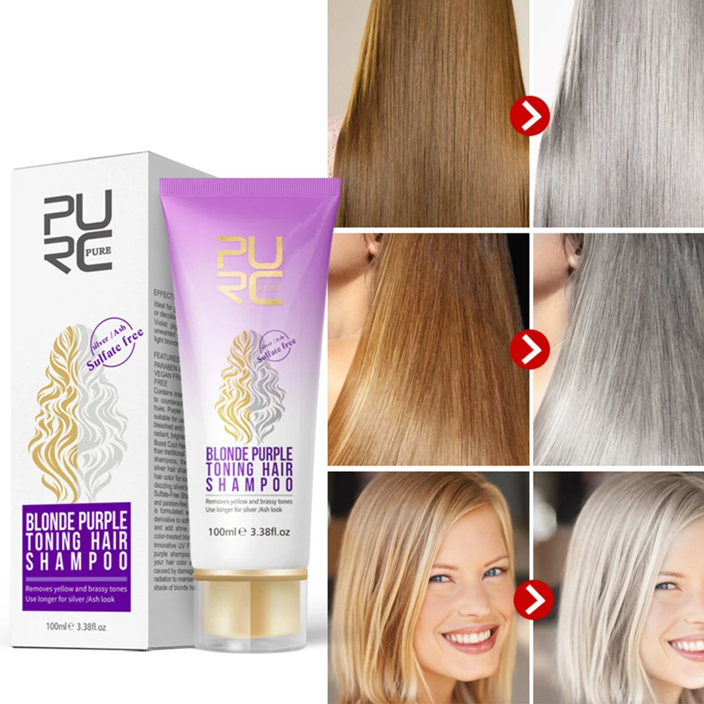 100 мл фиолетовый шампунь Pro Revital Blonde отбеленный выделенный шампунь эффективный для ухода за светлыми волосами грубые
