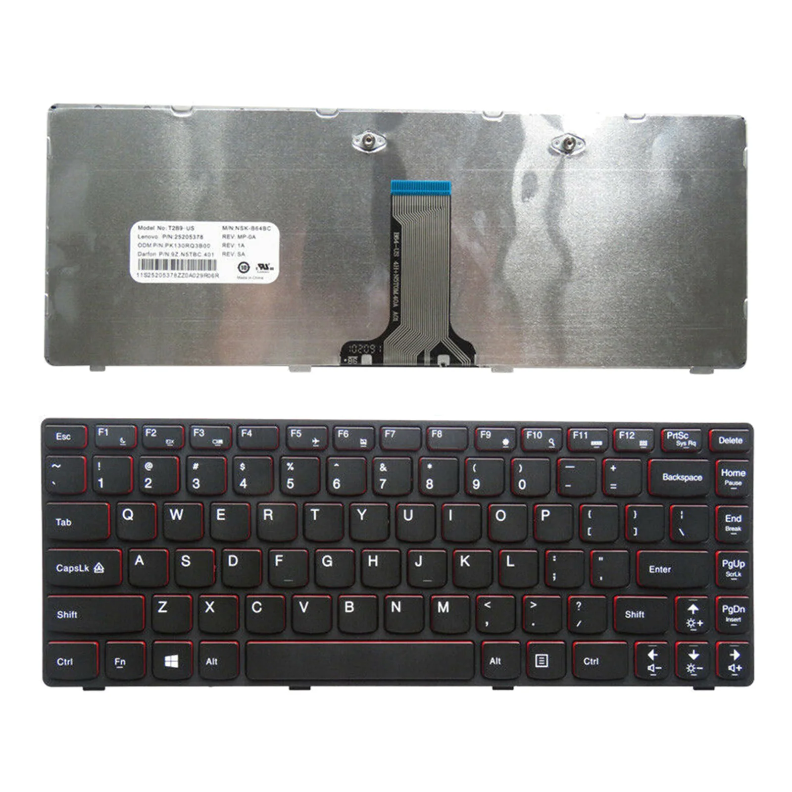 

New Replacement US English Keyboard for Lenovo IdeaPad Y400 25205228 Black