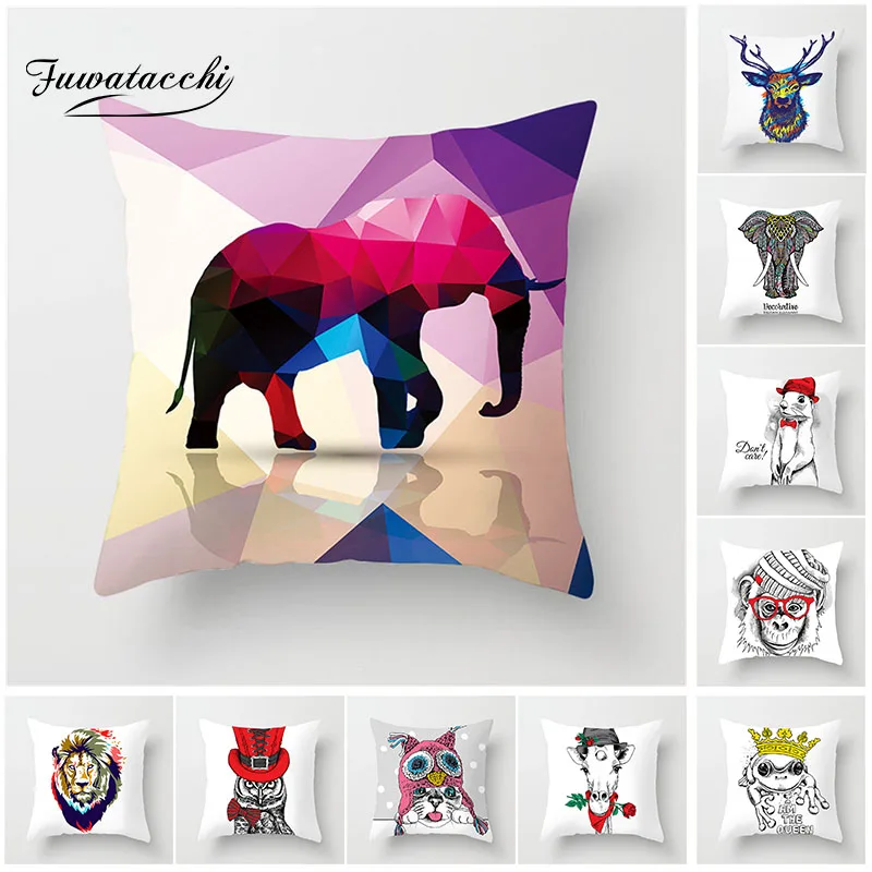 Популярный милый мультяшный чехол для подушки Fuwatacchi с дикими животными